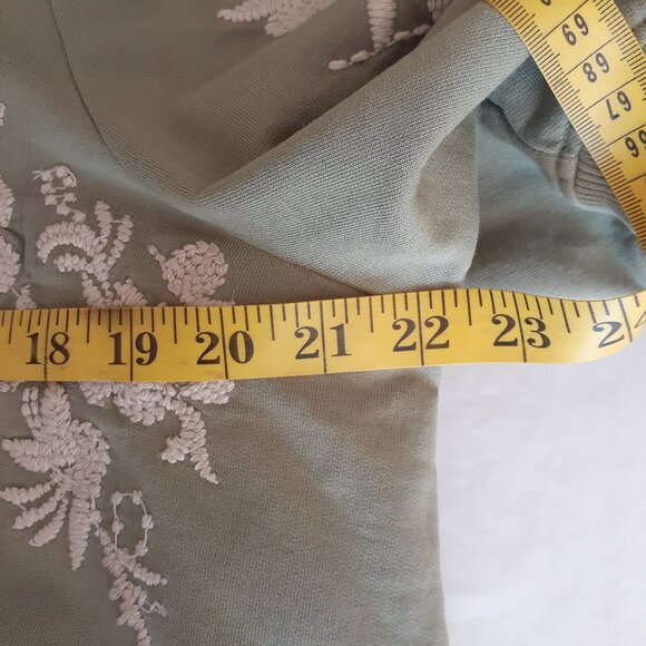 Anthropologie Embroidered Short Sleeve Sweatshirt - Picture 11 of 13
